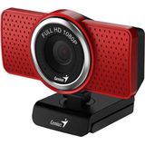 Genius - ECam 8000 - Webcam - Rood - 2 MP - USB - Full HD 1080p