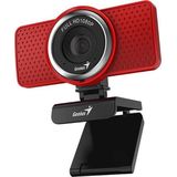 Genius - ECam 8000 - Webcam - Rood - 2 MP - USB - Full HD 1080p