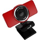 Genius - ECam 8000 - Webcam - Rood - 2 MP - USB - Full HD 1080p