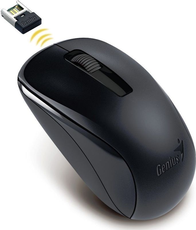 GENIUS muis muis NX-7005, 1200DPI, 2.4 [GHz], optisch, 3kl., draadloos USB, zwart, AA