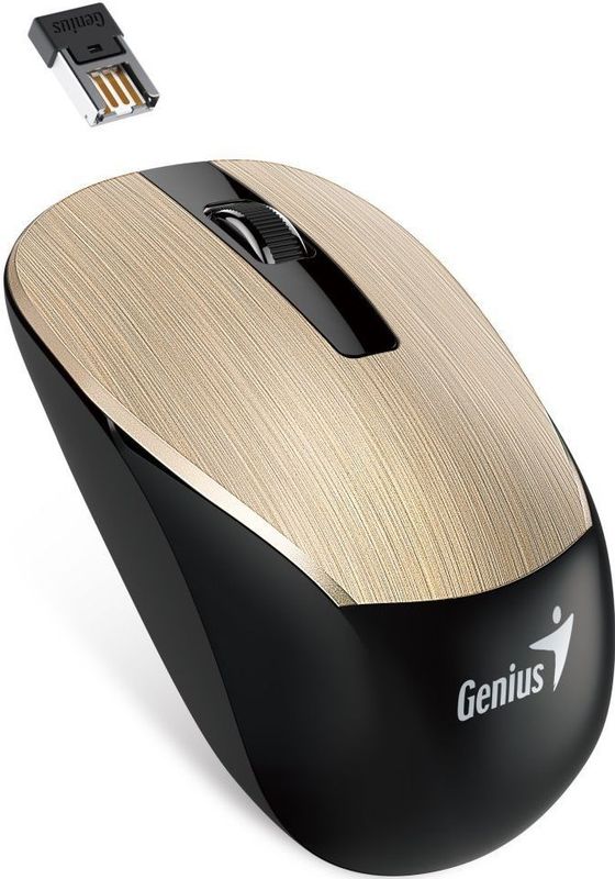 Genius - NX-7015V2 - Muis - Gold - Optische Blue-Eye Sensor - 3 Knoppen - 1600 DPI