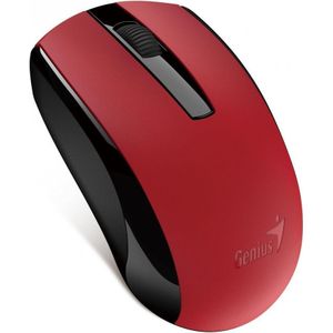 GENIUS muis muis Eco-8100, 1600DPI, 2.4 [GHz], optisch, 3kl., draadloos USB, rood, wbudowany accu