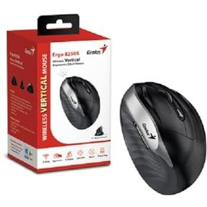Genius - Ergo 8250S - Draadloze Muis - Zilver - Ergonomisch Ontwerp