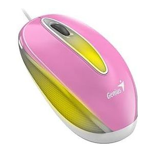 Genius DX-Mini - Optische Bedrade Muis - Roze - RGB Achtergrondverlichting - 1000 dpi