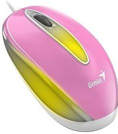 Genius DX-Mini - Optische Bedrade Muis - Roze - RGB Achtergrondverlichting - 1000 dpi