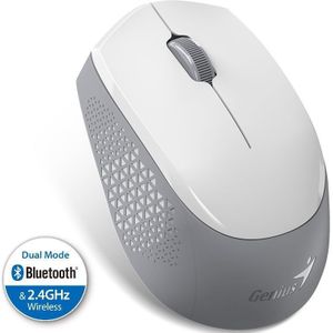 GENIUS muis myš NX-8000S BT/ duální Bluetooth + 2,4GHz/ 1200 dpi/ bezdrátová/ tichá/ bílošedá