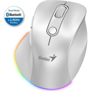 Genius - Ergo 9000S Pro - Draadloze Muis - Wit - Ergonomisch - 2400 DPI