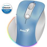 Genius - Ergo 9000S Pro - Draadloze Muis - Blauw - Ergonomisch