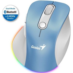 Genius - Ergo 9000S Pro - Draadloze Muis - Blauw - Ergonomisch
