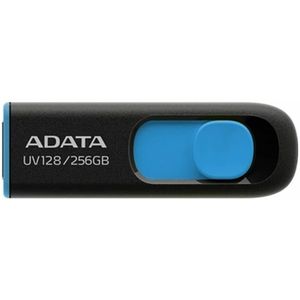 Adata - UV128 - USB-stick - Zwart - Blauw - 256 GB - USB 3.2 Gen 1