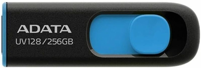 Adata - UV128 - USB-stick - Zwart - Blauw - 256 GB - USB 3.2 Gen 1