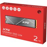 ADATA - XPG Gammix S50 Lite - Interne SSD - 2 TB - PCIe Gen4x4 - Zilver - RGB