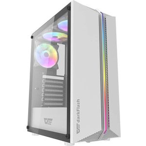 Darkflash Computer case DK151 LED met 3 fans (wit)