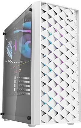 Darkflash - DK351 - Computerkast - Wit - Stijlvol Ontwerp - Inclusief 4 Ventilatoren