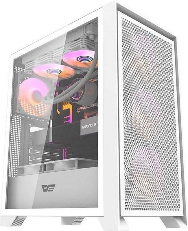 Darkflash - DRX70 - PC Behuizing - Zwart - Mesh - Inclusief 4 RGB Ventilatoren