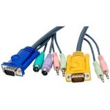 ATEN 2L-5303P toetsenbord-video-muis (kvm) kabel Zwart