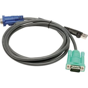Aten - 2l-5202u - VGA-kabel - 1,8 m - HDB-15 en USB A connectoren