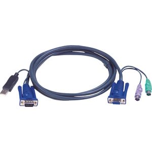 ATEN 2L5503UP toetsenbord-video-muis (kvm) kabel Zwart 3 m