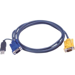 ATEN 2L-5206UP toetsenbord-video-muis (kvm) kabel Zwart