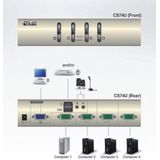 ATEN CS74U-AT KVM-switch Grijs