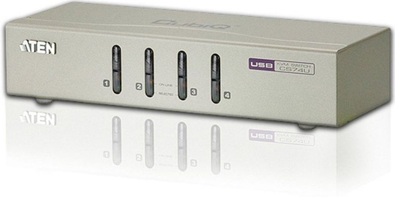 ATEN CS74U-AT KVM-switch Grijs