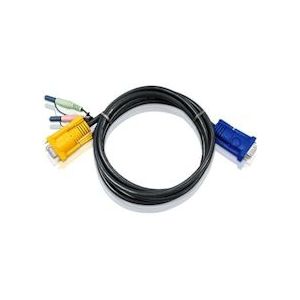 ATEN 2L-5203A KVM aansluitkabel 3m met audio, zwart, 3 m - zwart 2L-5203A