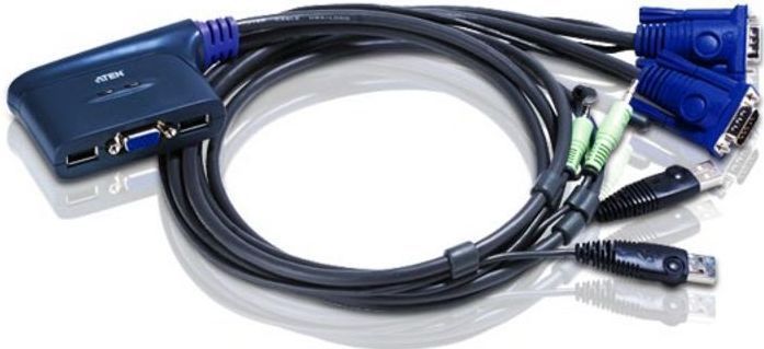 ATEN - CS62U - 2-poorts KVM Schakelaar - VGA - 3.5mm Jack - USB