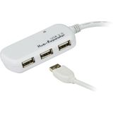 Aten - UE2120H - USB Verlengkabel met Hub - 12 Meter - USB2.0