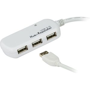 Aten - UE2120H - USB Verlengkabel met Hub - 12 Meter - USB2.0