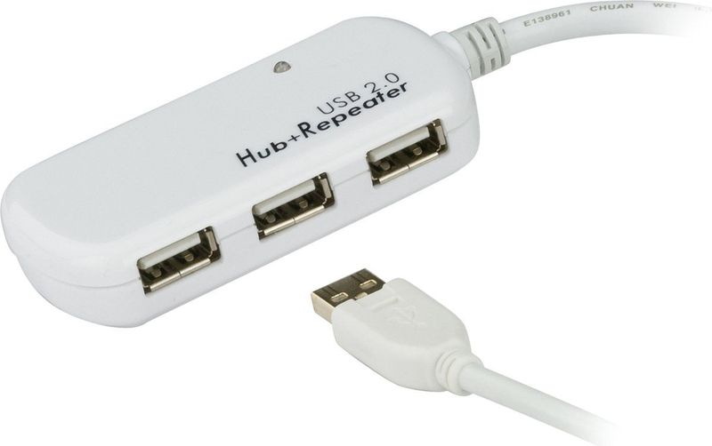 Aten - UE2120H - USB Verlengkabel met Hub - 12 Meter - USB2.0