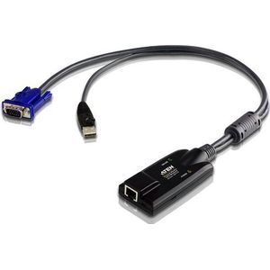 ATEN KA7175 USB VGA Cat5e/6 virtuele media KVM adapter - zwart KA7175