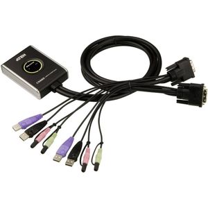 Aten CS682 DVI-D Single Link + USB + Audio KVM Switch 2 naar 1