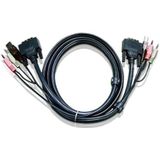 ATEN 1.8M USB DVI-I Enkelvoudige Link KVM Kabel