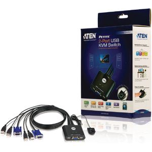 Aten 2-Poorts USB VGA-kabel KVM-switch | 1 stuks - CS22U-AT CS22U-AT