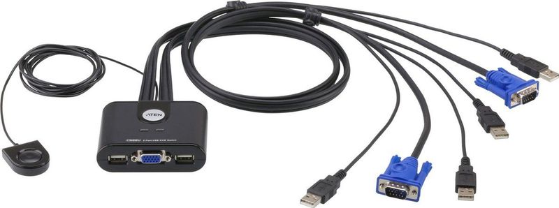 Aten - KVM Switch - 2 Poorts - USB - VGA Interface