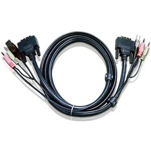 ATEN 3M USB DVI-I Enkelvoudige Link KVM Kabel