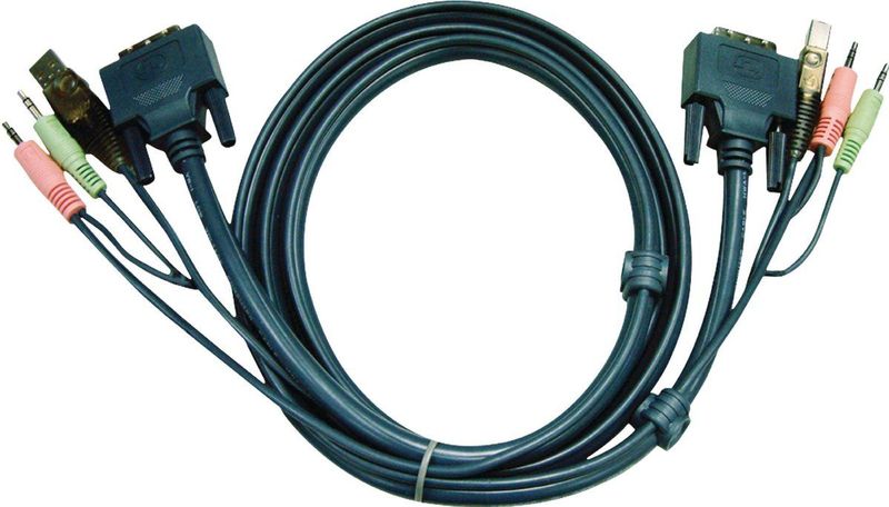 ATEN 1.8M USB DVI-D Dubbelvoudige Link KVM Kabel