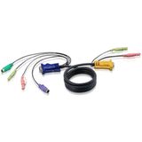 ATEN 2L-5303P toetsenbord-video-muis (kvm) kabel Zwart