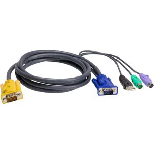 ATEN 2L-5302UP toetsenbord-video-muis (kvm) kabel Zwart 1,8 m
