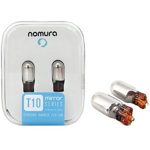 Nomura 1242455 lamp T10 spiegel oranje 12 V 5 W 2 stuks E13