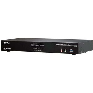 Aten - CS1842 - KVM Schakelaars - Zwart - HDMI 2.0 - 4K DCI Ondersteuning