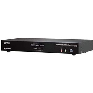 ATEN CS1842 2-Port True 4K HDMI Dual-View KVM Switch met audio & USB 3.0Hub
