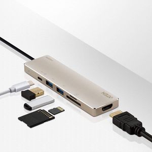ATEN UH3239 USB C Multiport Mini Dockingstation met Power Passthrough - zilver UH3239