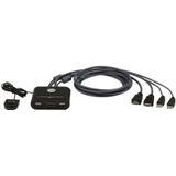 ATEN CS22HF KVM-switch Zwart