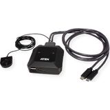 ATEN US3312-AT KVM-switch Zwart