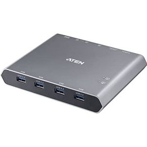 ATEN 2-Port 4K DisplayPort USB-C KVM Dock Switch met stroomdoorvoer