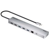 ATEN - UH3240 - USB-C Dock 4K Dual Display - Zilver - Met Power Passthrough