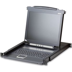KVM-console - 17-Inch LCD-Scherm - Ingebouwde Toetsenbord - Slideaway-uitvoering