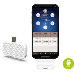 Xper Procheck Witty - Android Ketonenmeter - Glucosemeter - Cholesterolmeter - Ketonen meter - Geschikt voor Android - USB Type C