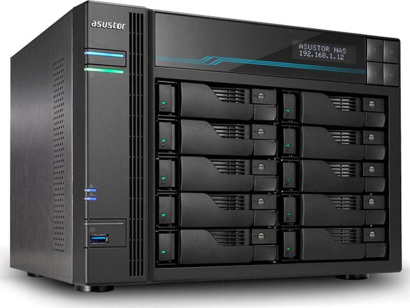 Asustor - AS7110T - NAS - Zwart - Intel Xeon - 12 Slots